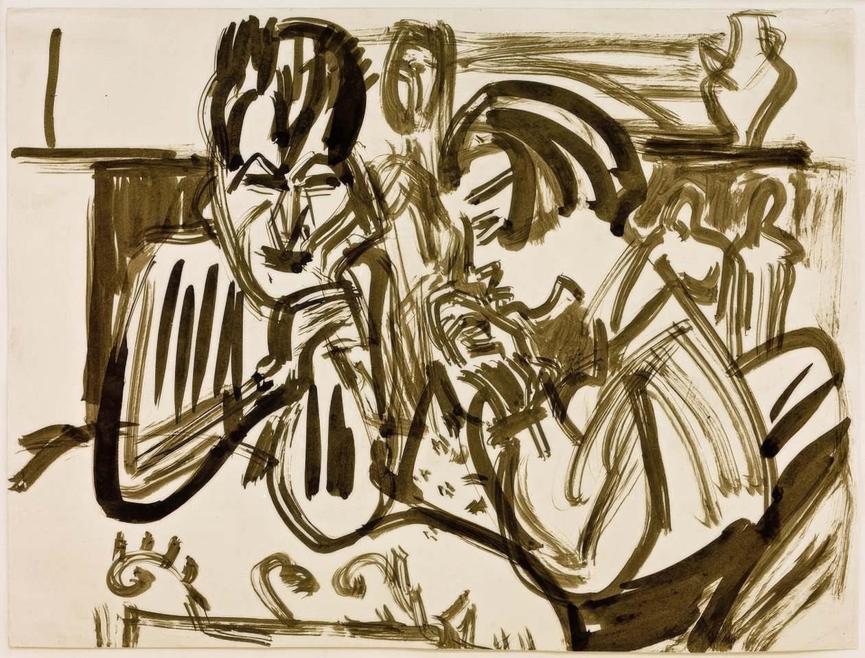 Pareja en la mesa de Ernst Ludwig Kirchner