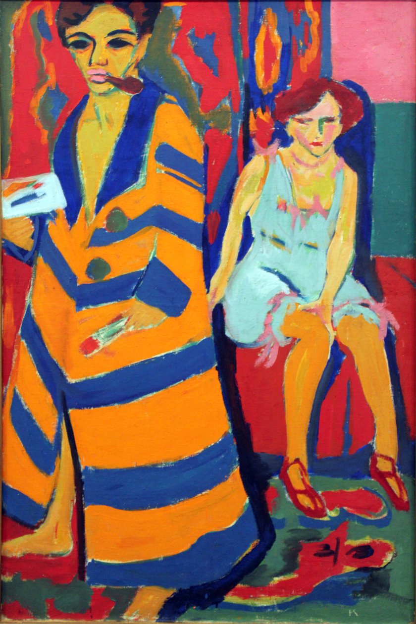 Pintor y modelo de Ernst Ludwig Kirchner