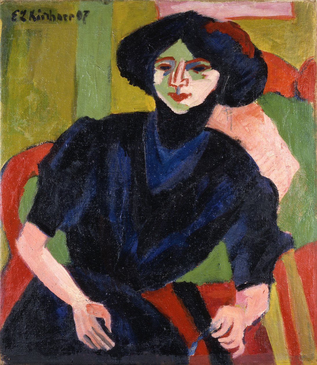 Retrato de mujer de Ernst Ludwig Kirchner