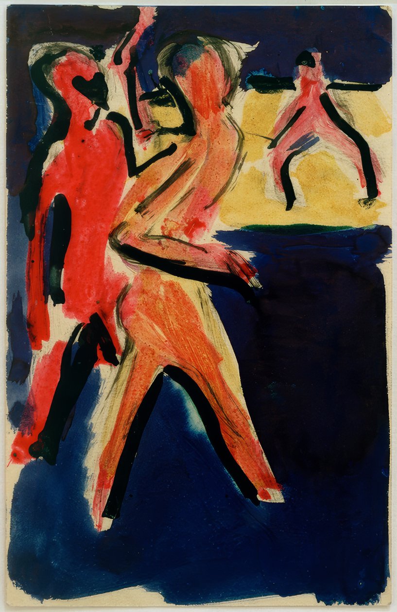 Postal a Erich Heckel del 23 de Ernst Ludwig Kirchner