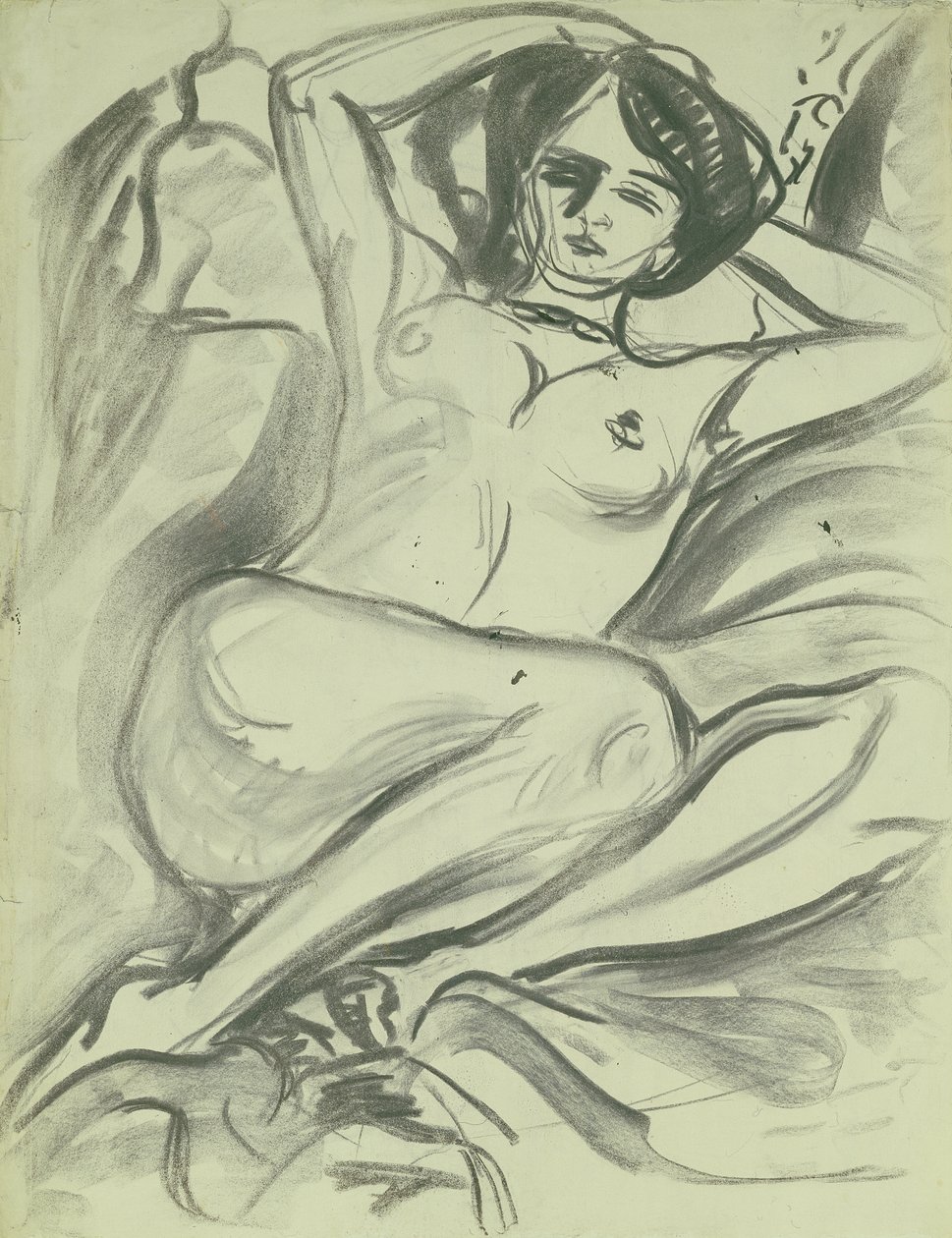 Desnudo reclinado (Isabella), 1906 de Ernst Ludwig Kirchner