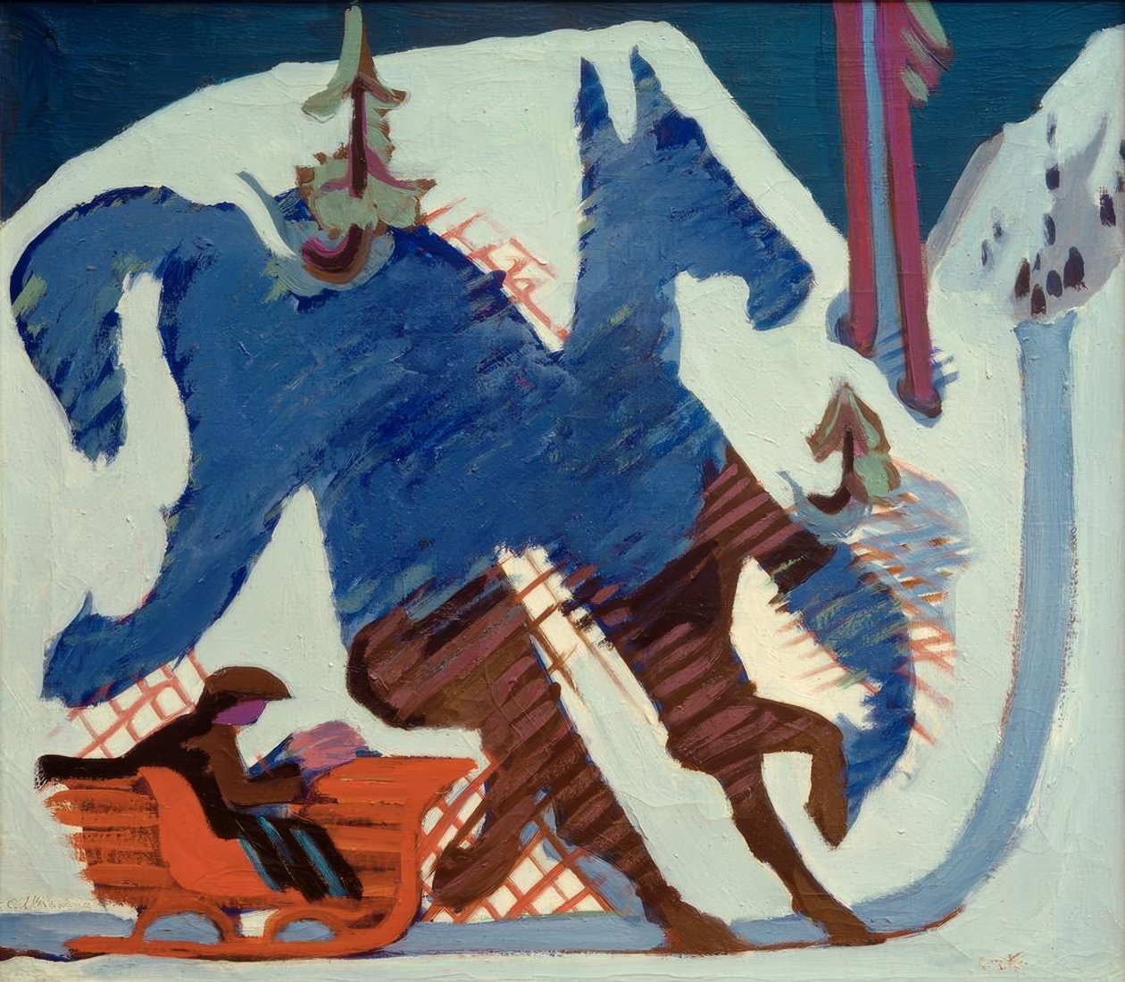 Paseo en trineo de Ernst Ludwig Kirchner