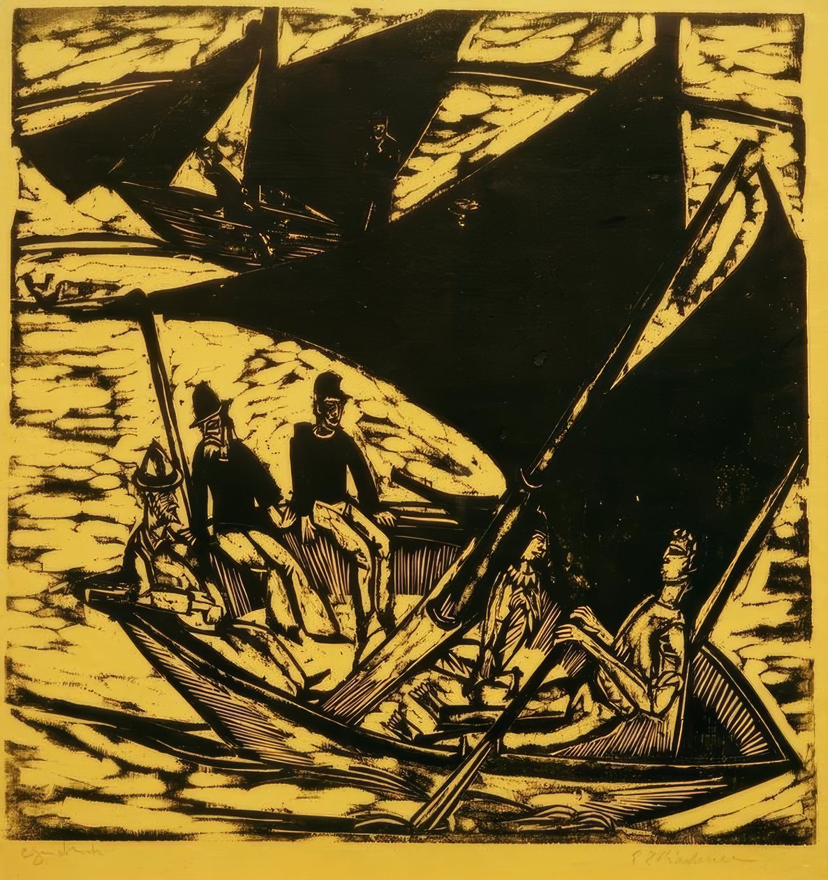 Veleros en Fehmarn de Ernst Ludwig Kirchner