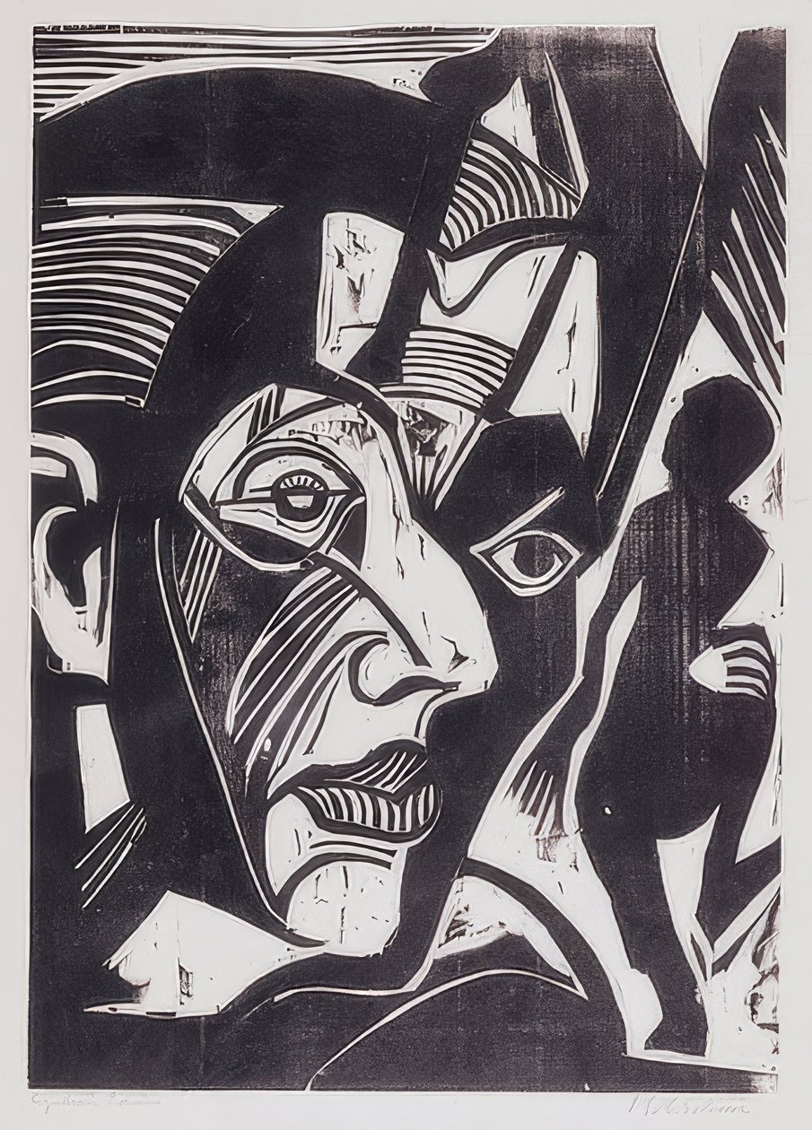 Autorretrato (Melancolía de las montañas). 1929 de Ernst Ludwig Kirchner