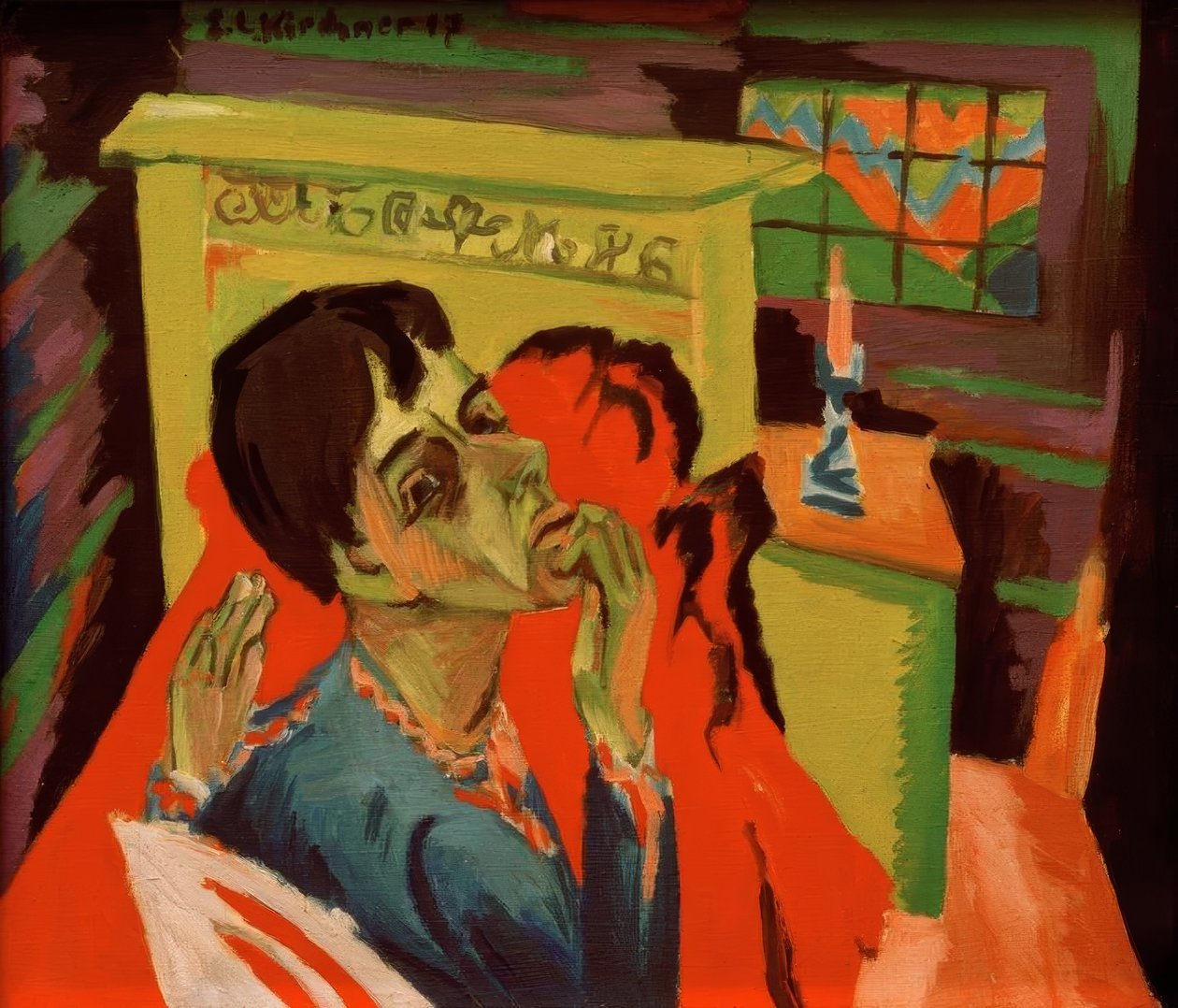 Autorretrato como enfermo de Ernst Ludwig Kirchner