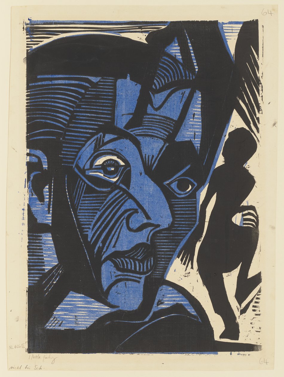 Autorretrato (La melancolía de las montañas) de Ernst Ludwig Kirchner