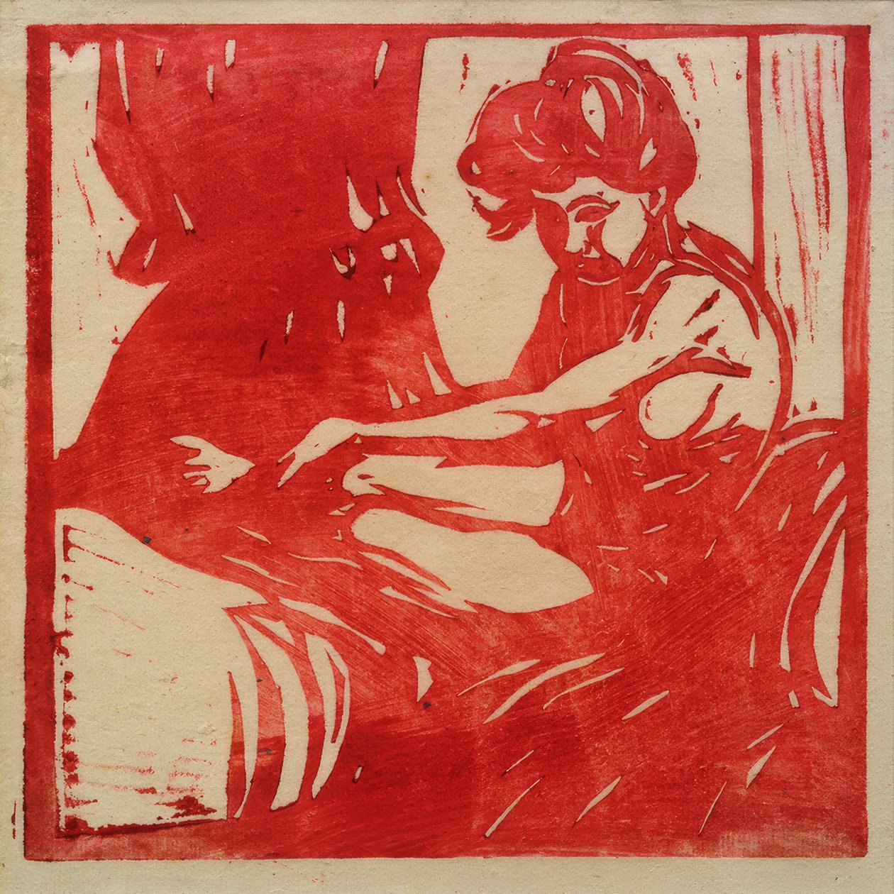 Desnudo sentado de una niña de Ernst Ludwig Kirchner