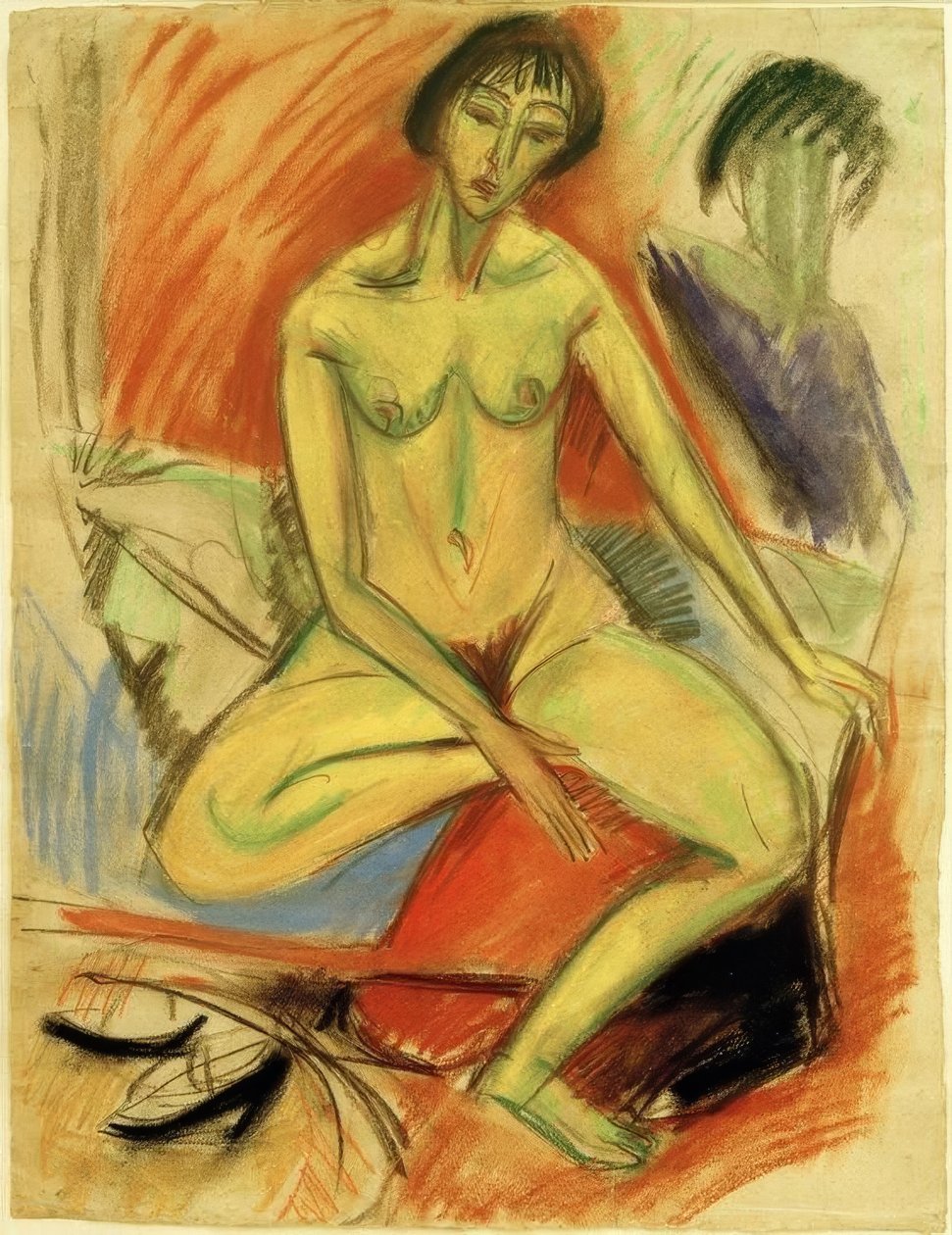 Desnudo femenino sentado de Ernst Ludwig Kirchner