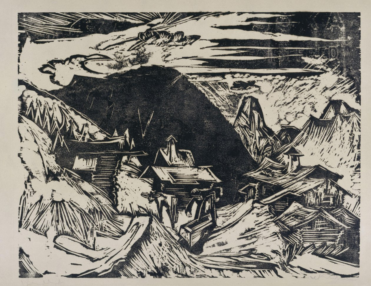 Establo alpino de Ernst Ludwig Kirchner