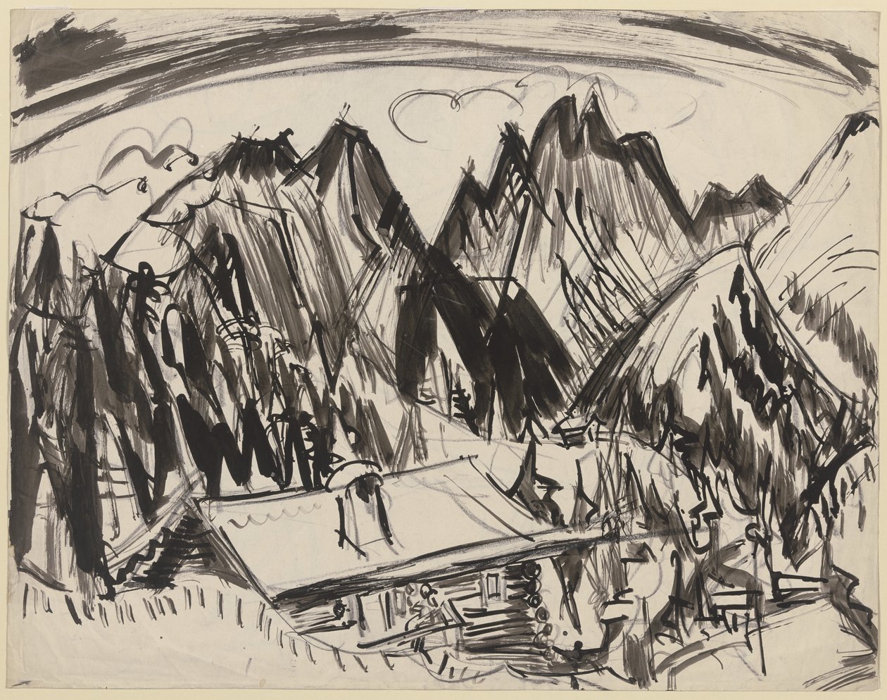Establo alpino de Ernst Ludwig Kirchner