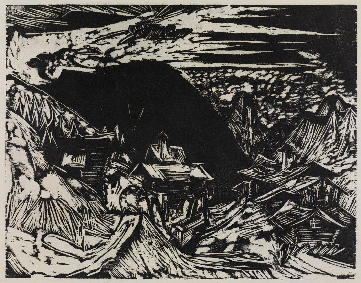 Stafelalp con el Altein y el Tinzenhorn de Ernst Ludwig Kirchner