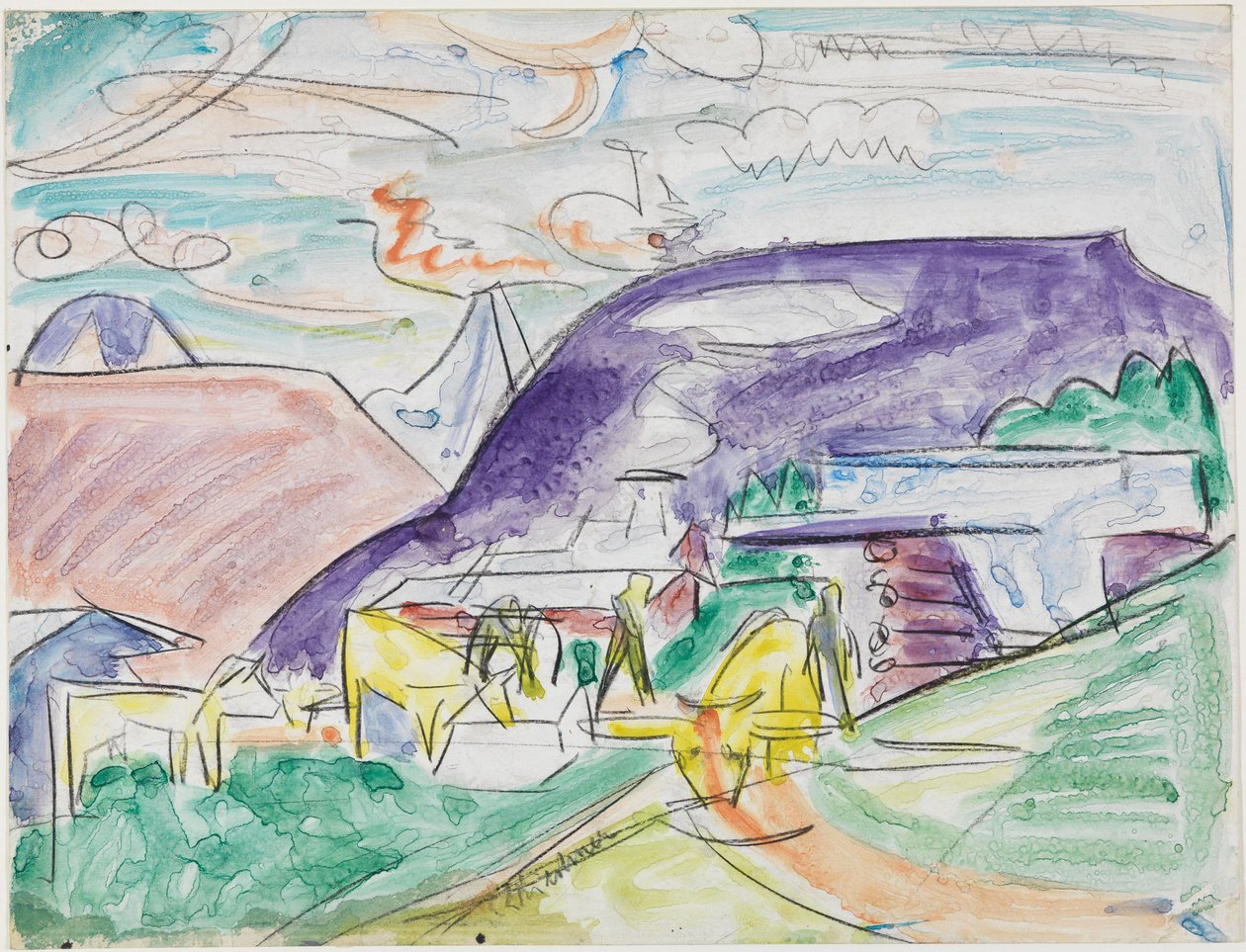 Stafelalp con vacas de Ernst Ludwig Kirchner