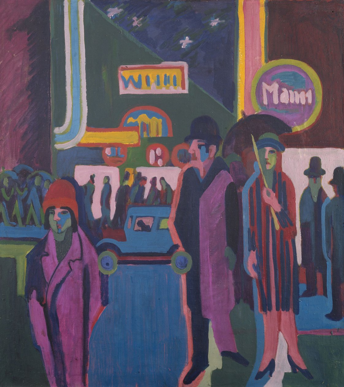 Escena nocturna en la calle de Ernst Ludwig Kirchner