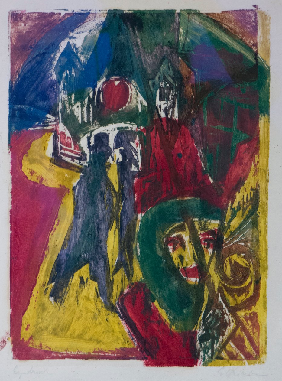 Calle con Cocotte, Escena de Calle de Berlín, 1915-1916 de Ernst Ludwig Kirchner