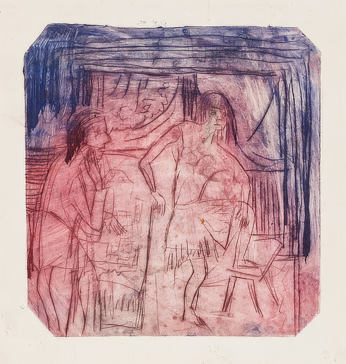 Escena en la habitación. 1921 de Ernst Ludwig Kirchner