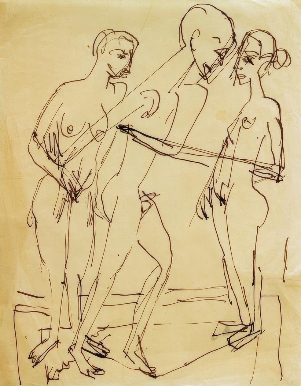 Baile entre las mujeres de Ernst Ludwig Kirchner