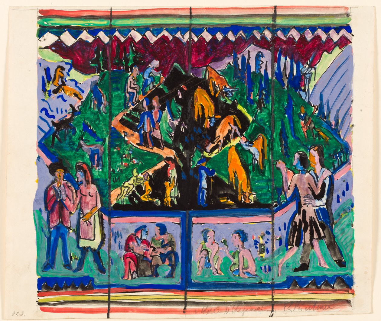 La vida (diseño de Hagemann) de Ernst Ludwig Kirchner