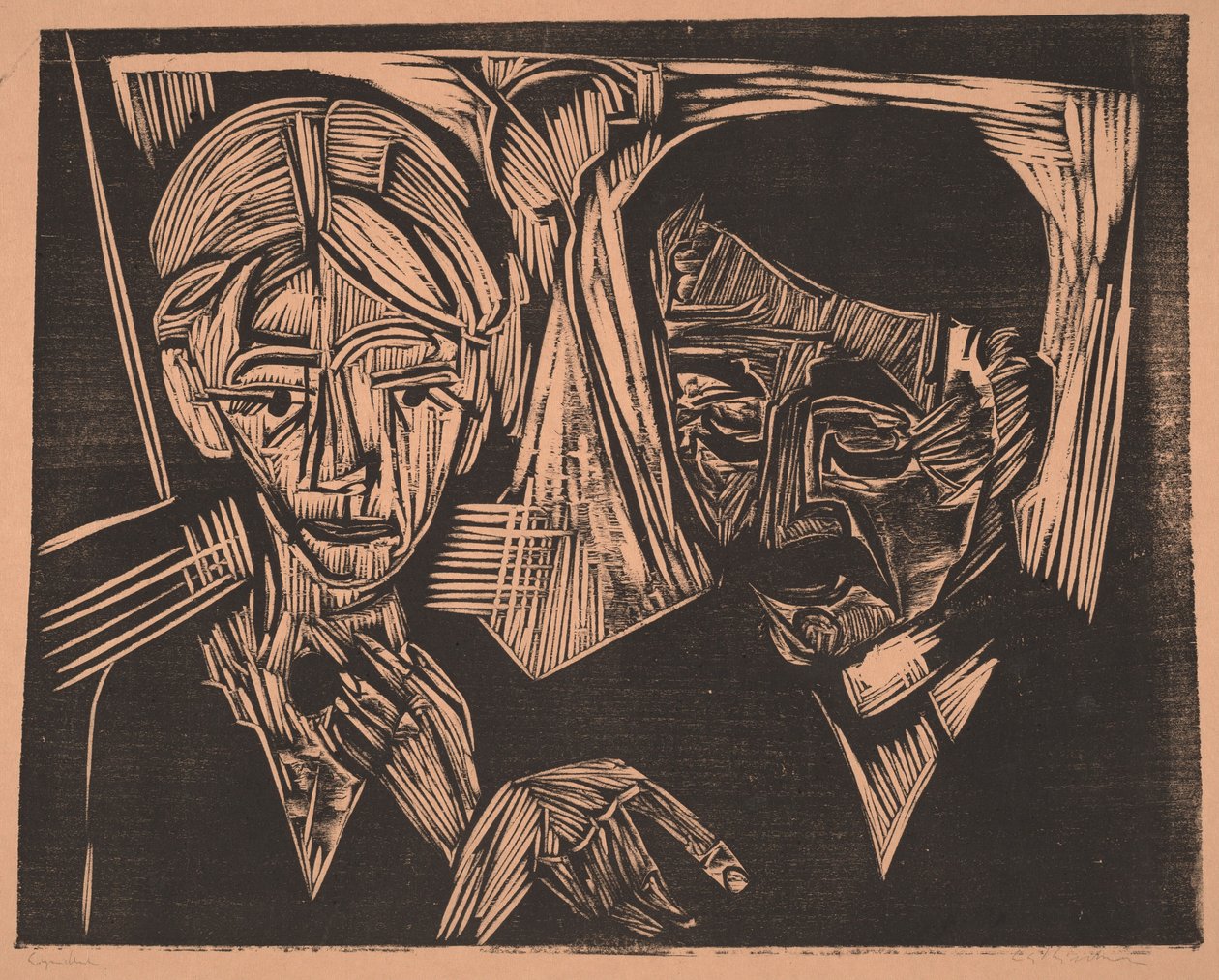 El matrimonio Müller (Ehepaar Müller) de Ernst Ludwig Kirchner