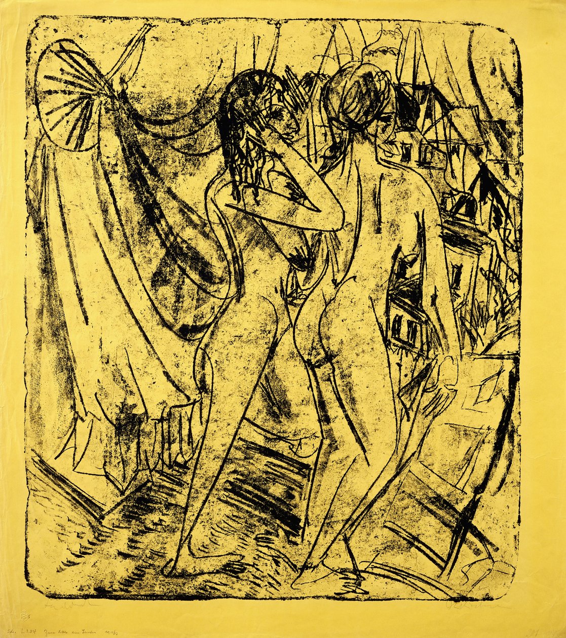 Dos Desnudos en la Ventana, 1915 de Ernst Ludwig Kirchner