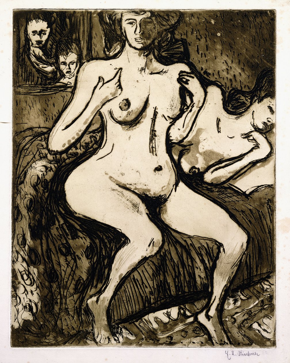 Dos mujeres, 1907 de Ernst Ludwig Kirchner