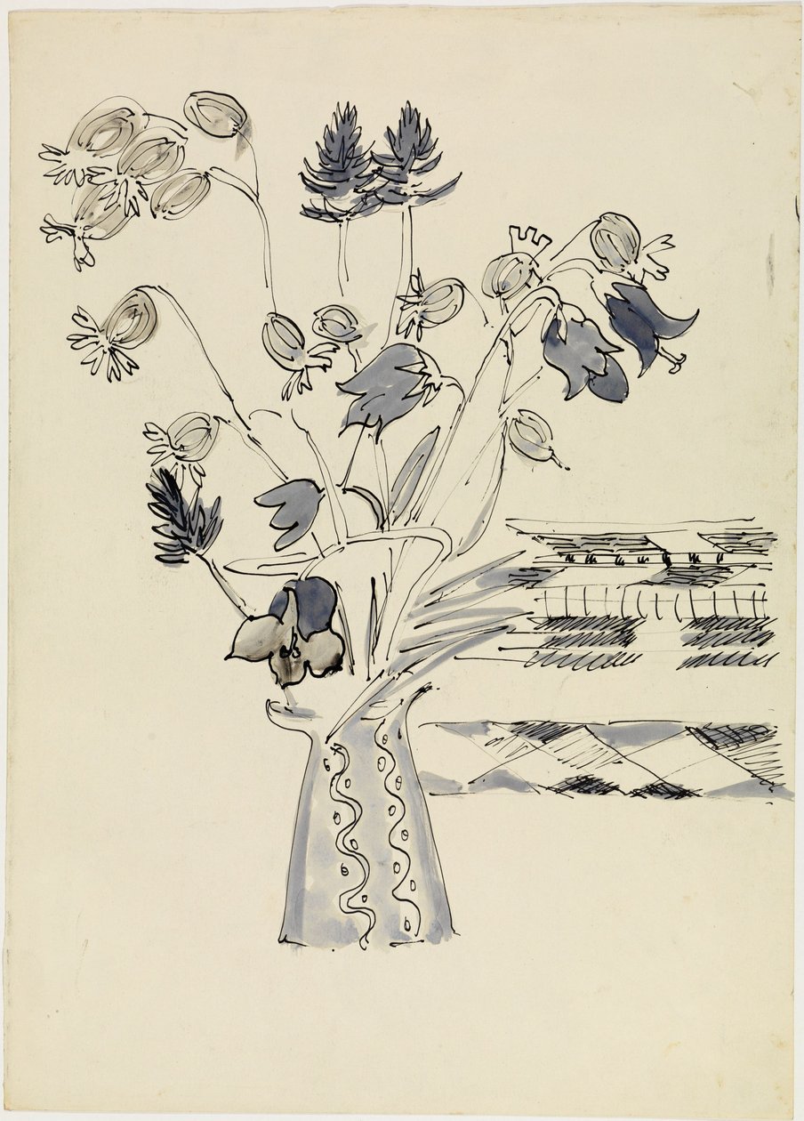 Jarrón con flores de Ernst Ludwig Kirchner