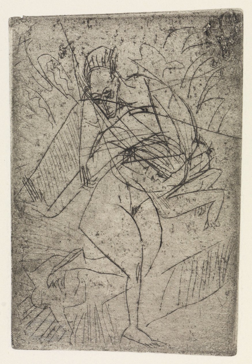 Escena de violación/Tres desnudos sentados en la habitación de Ernst Ludwig Kirchner