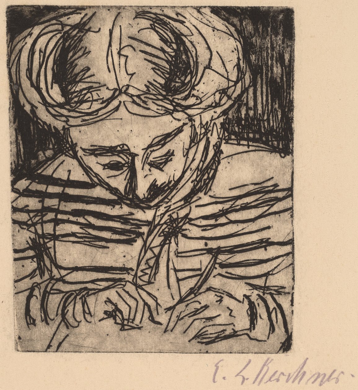 Joven Dibujando de Ernst Ludwig Kirchner