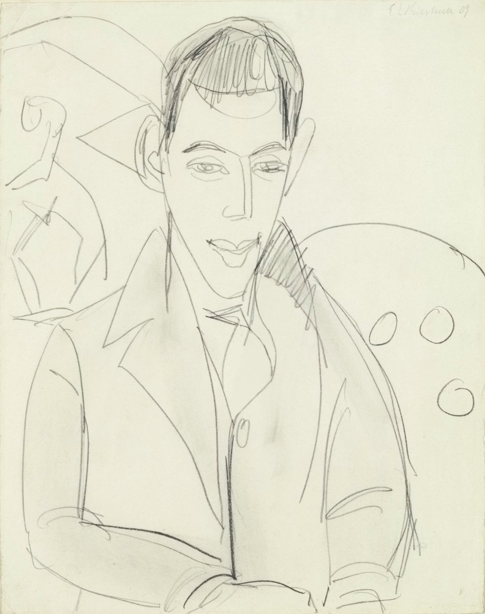 Joven poeta (Simon Guttmann), 1911 de Ernst Ludwig Kirchner