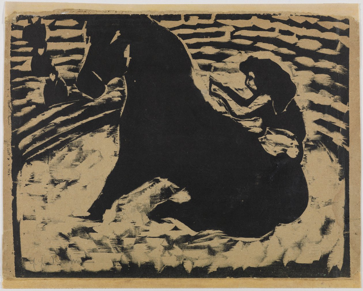 Jinete de circo - Artista sobre un poni negro de Ernst Ludwig Kirchner