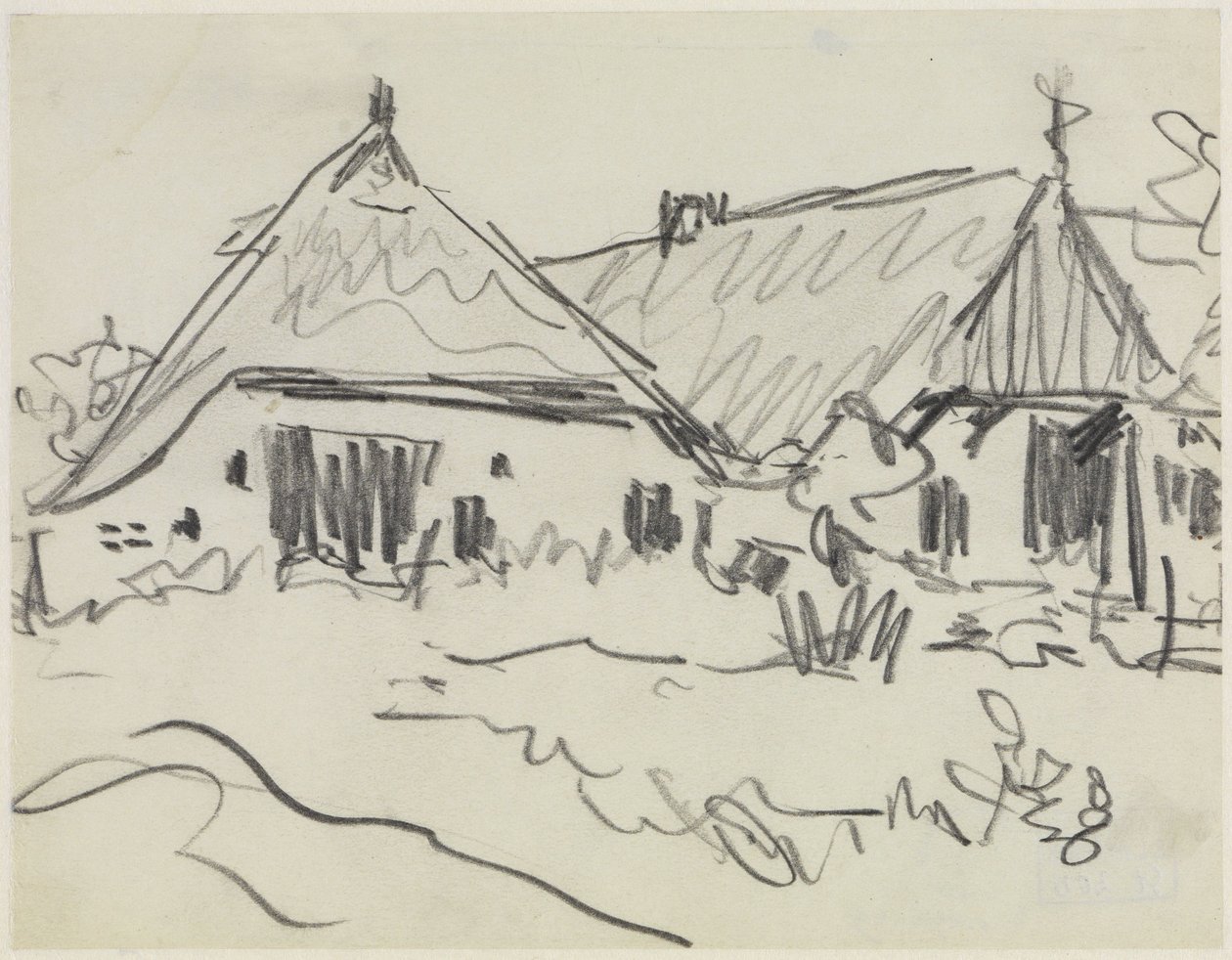 Dos casas de campo en Fehmarn de Ernst Ludwig Kirchner