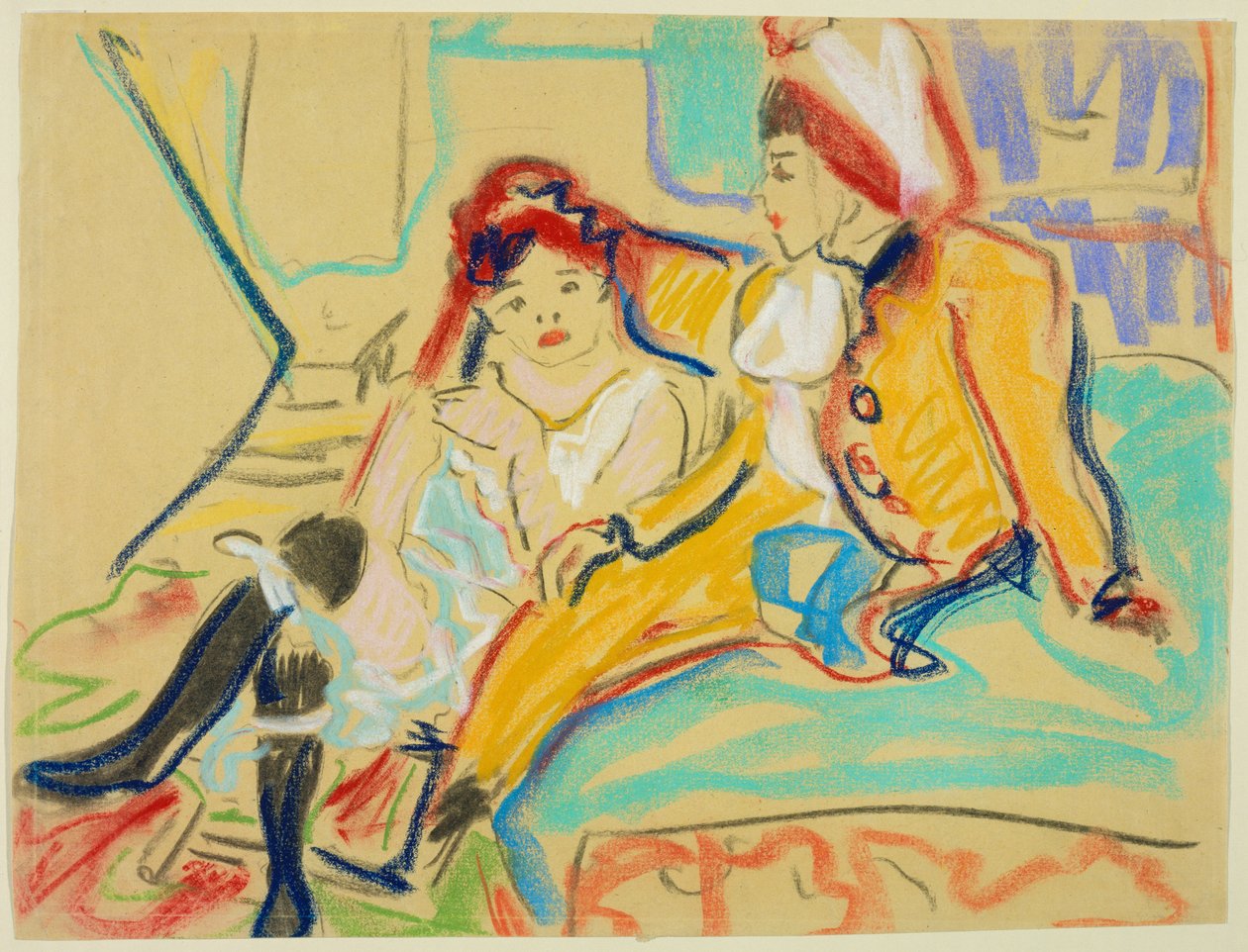 Dos muchachas en un diván de Ernst Ludwig Kirchner