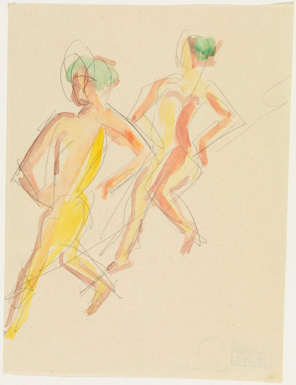 Dos bailarines de Ernst Ludwig Kirchner