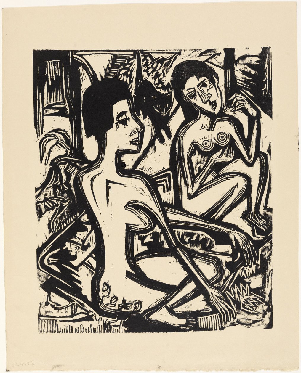 Dos mujeres desnudas en el bosque de Ernst Ludwig Kirchner