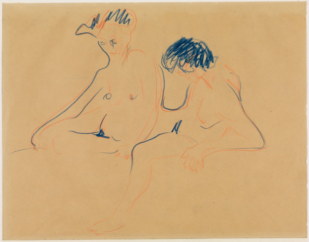 Dos desnudos sentados (o: Pareja desnuda) de Ernst Ludwig Kirchner