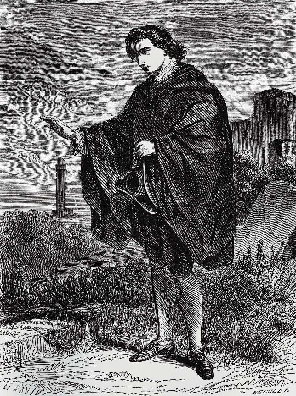 Ilustración de Entail, novela de Ernst Theodor Amadeus Hoffmann (1776-1822), grabado de Ernst Theodor Amadeus Hoffmann