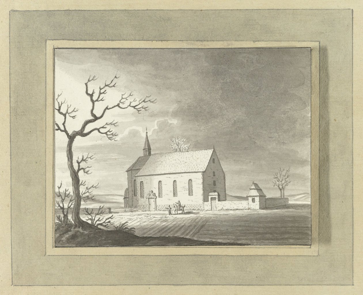 Capilla en las afueras de Zillinge, cerca de Würzburg de Ernst Willem Jan Bagelaar