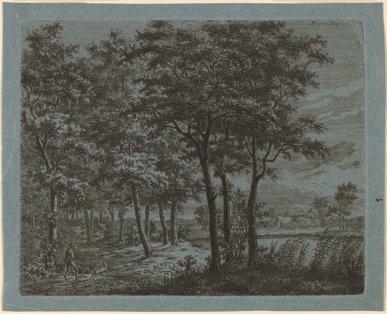 Paisaje con un campesino llevando leña de Ernst Willem Jan Bagelaar