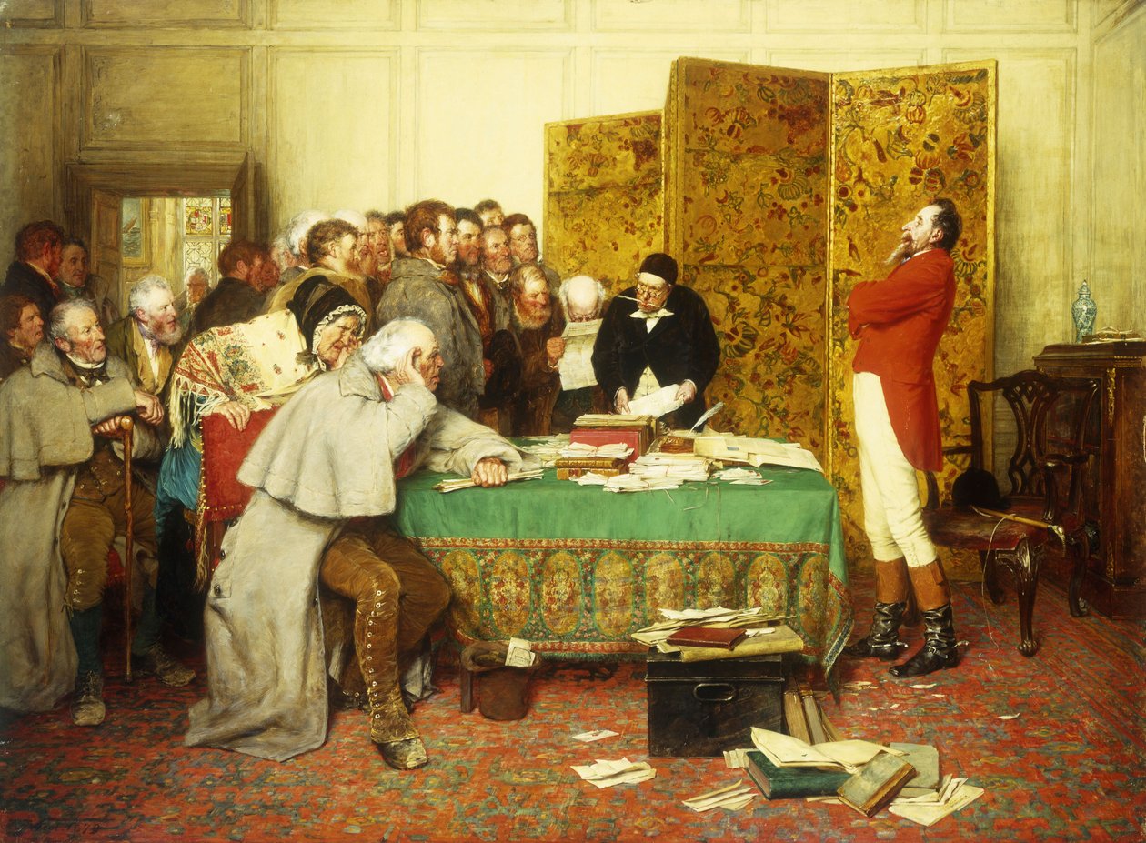 Entrevistando a su miembro - Arrendamiento rechazado, 1879 de Erskine Nicol