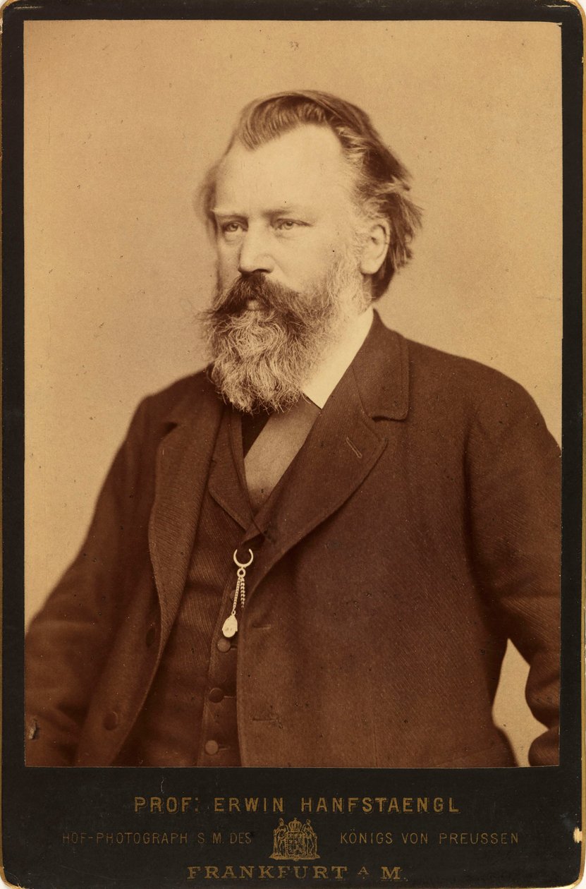 Retrato del compositor Johannes Brahms de Erwin Hanfstaengl