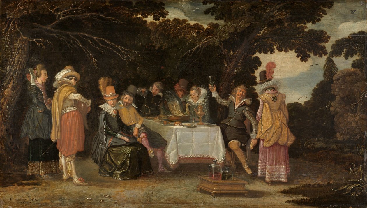 Una fiesta al aire libre de Esaias van de Velde