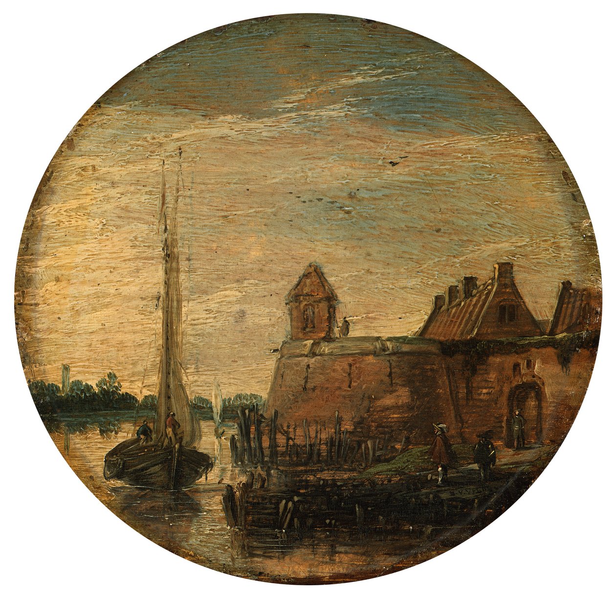 Baluarte junto al canal de Esaias van de Velde