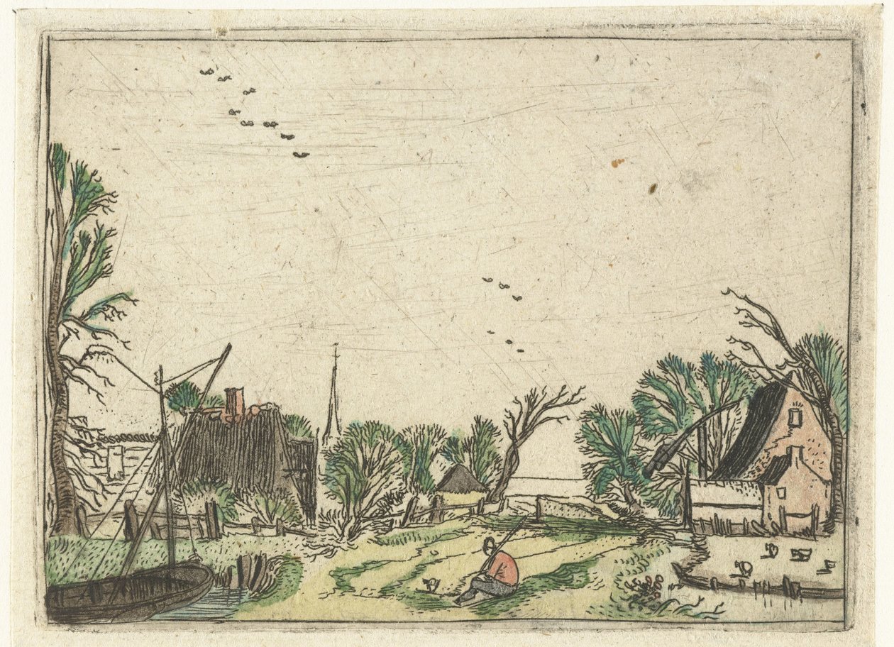 Aldea Pequeños paisajes (título de serie) de Esaias van de Velde