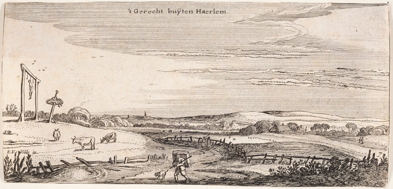 Colina de la horca cerca de Haarlem de Esaias van de Velde
