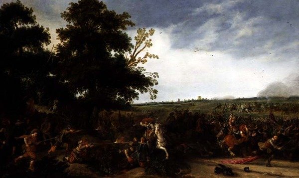 Infantería Luchando contra Caballería, 1630 de Esaias van de Velde