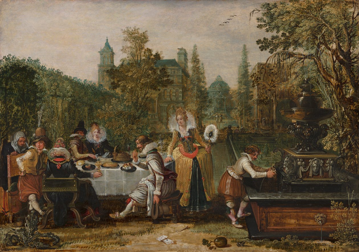 Compañía alegre en un parque de Esaias van de Velde