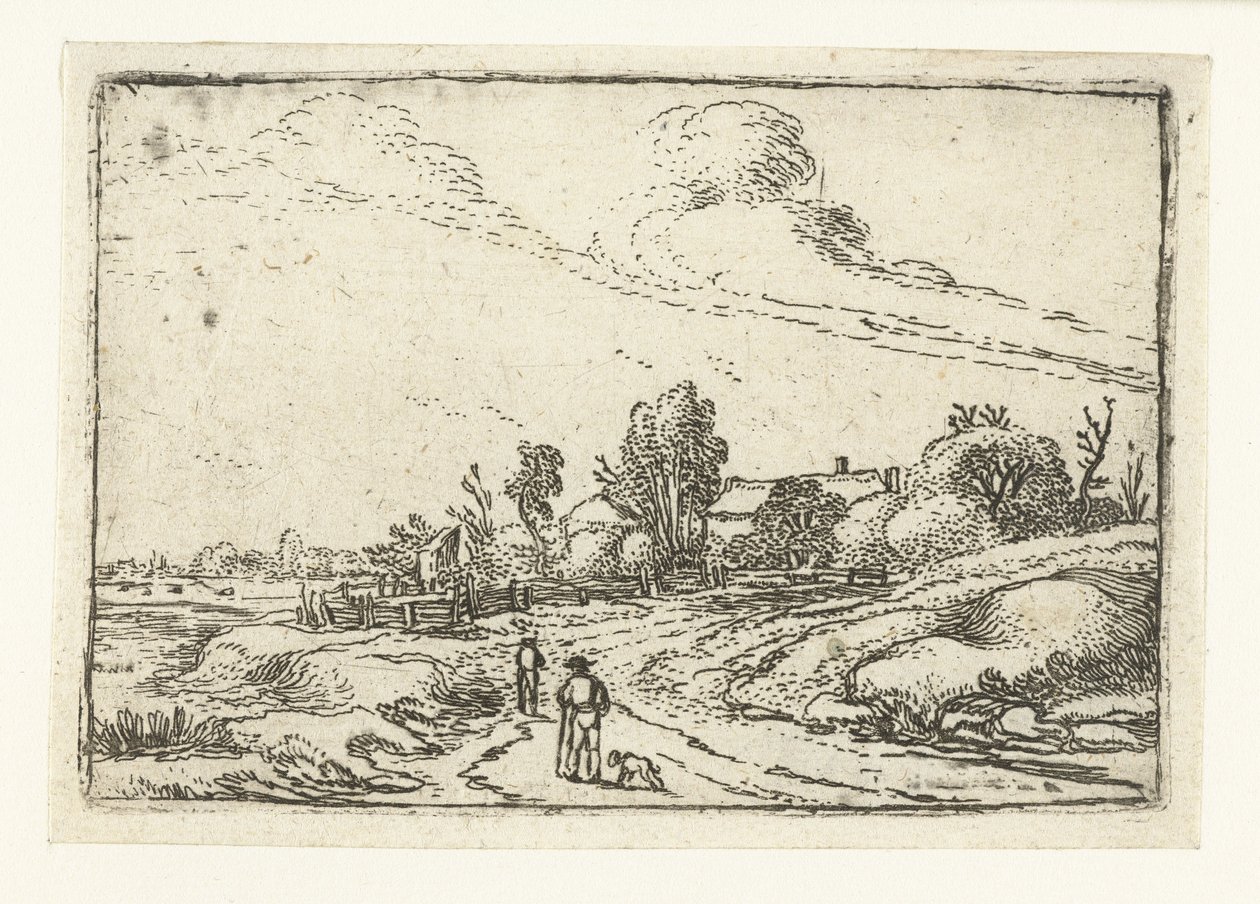 Camino a lo largo de una granja Pequeños paisajes (título de serie) de Esaias van de Velde