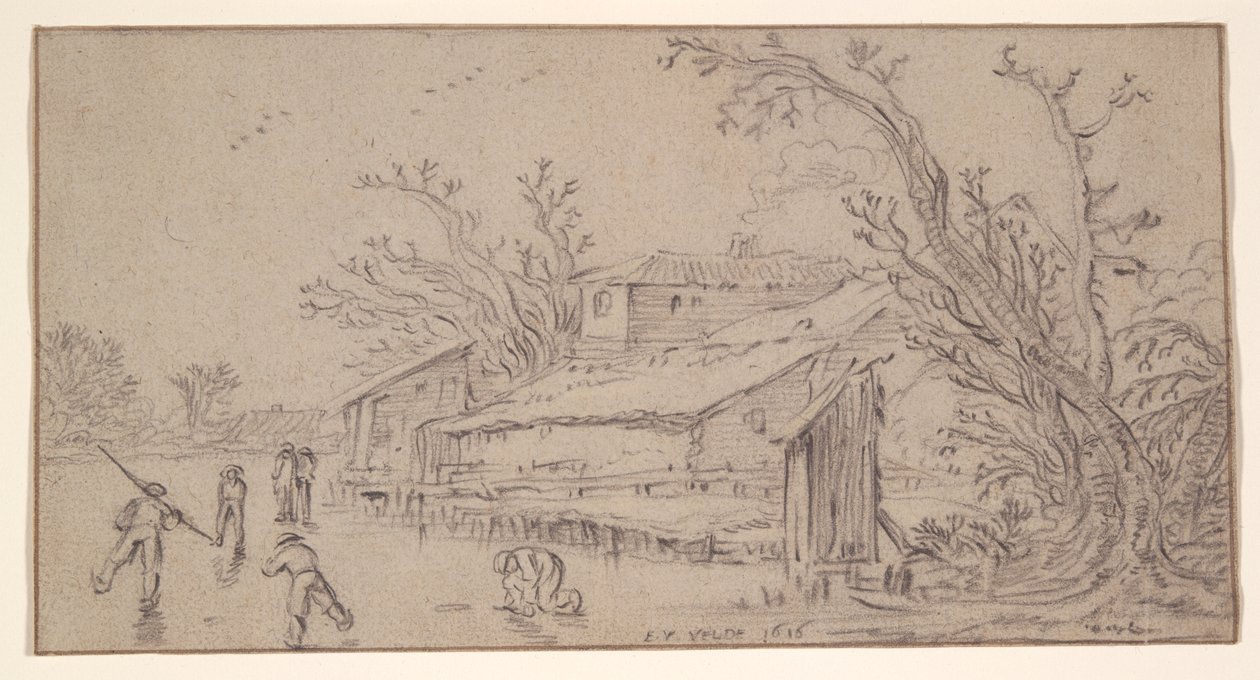 paisaje de invierno de Esaias van de Velde