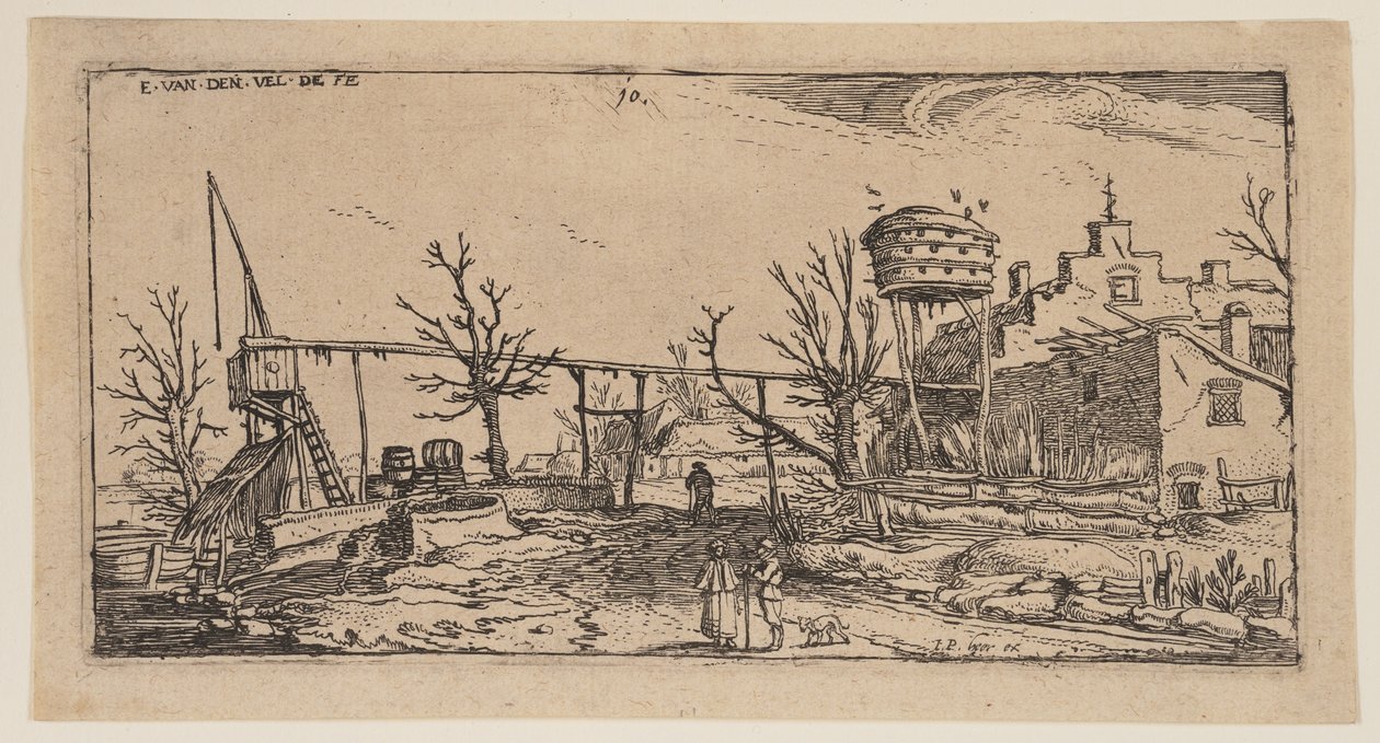 Paisaje con una cervecería, de Paisajes de Esaias van den Velde I