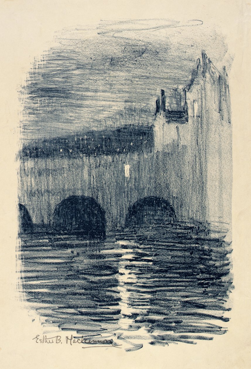 Puente Pulteney, Bath--Crepúsculo de Esther Blaikie MacKinnon