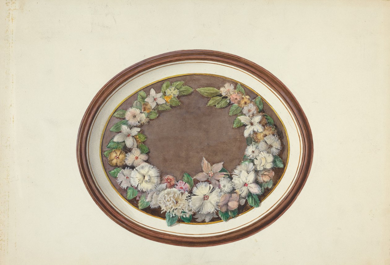 Marco Oval de Corona de Plumas de Esther Hansen and Edith Towner
